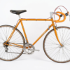 Faggin Corsa Campagnolo Nuovo Record - Visual Catalogue Vintage orange Faggin Corsa bicycle from the late 1960s with verified Campagnolo Nuovo Record parts, Cinelli cockpit, and Universal brakes for sale on ciclileggenda.com.