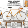Faggin Corsa Campagnolo Nuovo Record - Visual Catalogue Visual catalogue of a vintage orange Faggin Corsa bicycle from the late 1960s with verified Campagnolo Nuovo Record parts, Cinelli cockpit, and Universal brakes for sale on ciclileggenda.com.