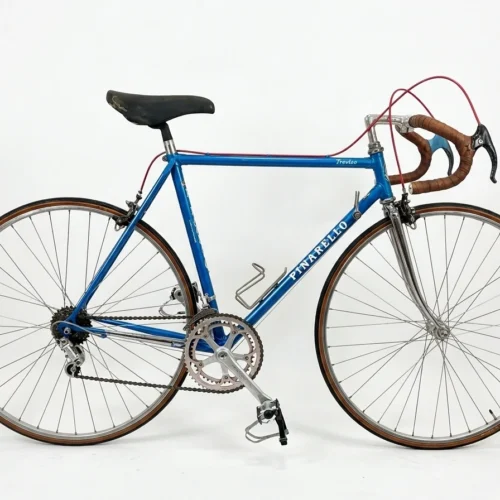 Vintage Pinarello racing bicycle from the early 1980s - Italian steel frame with classic Campagnolo components, restored and preserved for collectors
